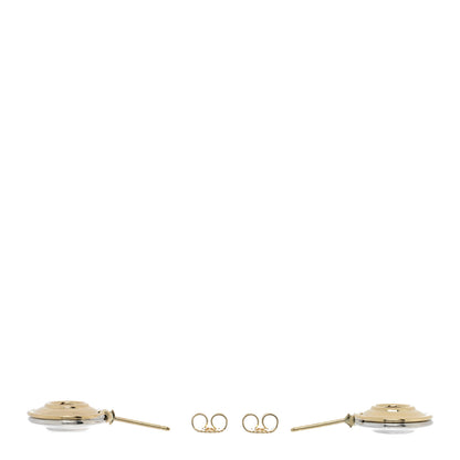 Tiffany Sterling Silver 18K Yellow Gold Paloma Picasso Magic Disc Earrings 3 of 4