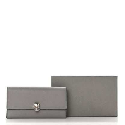 Alexander McQueen Calfskin Skull Continental Wallet Grey 10 of 10