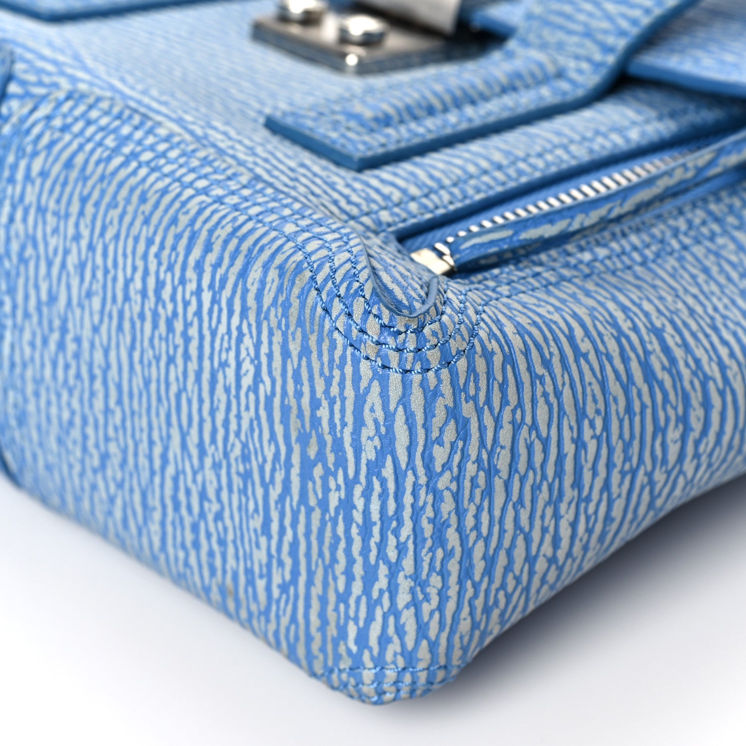 3.1 Phillip Lim Textured Calfskin Mini Pashli Satchel Blue Ivory 9 of 21