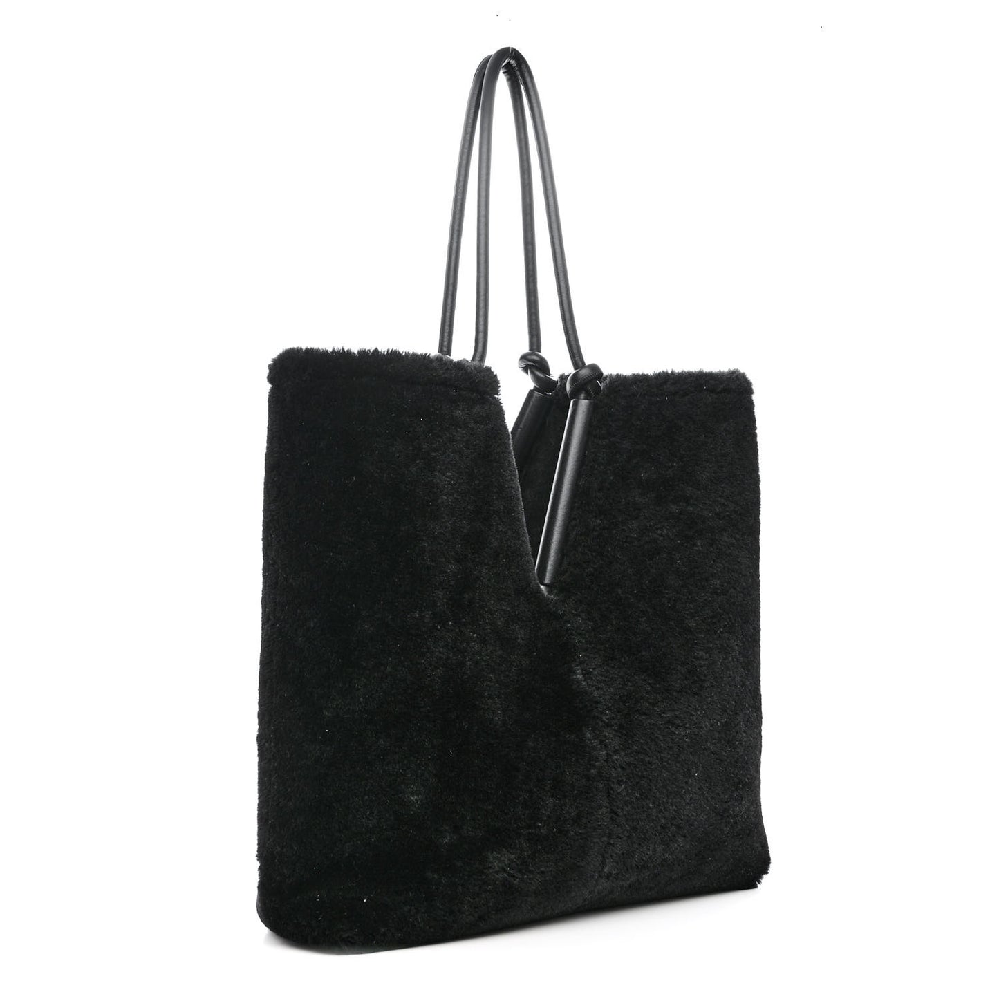 Shearling Reversible Tote Black