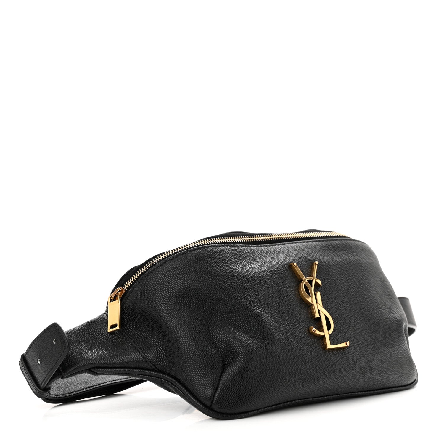 Saint Laurent Grain De Poudre Monogram Belt Bag Black 4 of 14