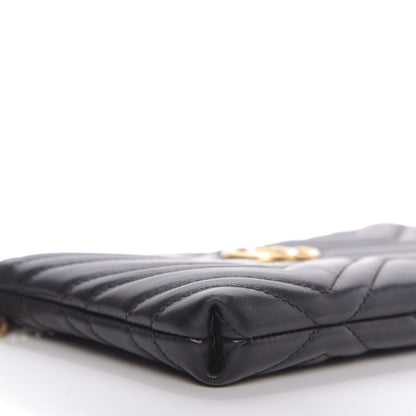 Gucci Calfskin Matelasse Mini GG Marmont Chain Bag Black 6 of 8