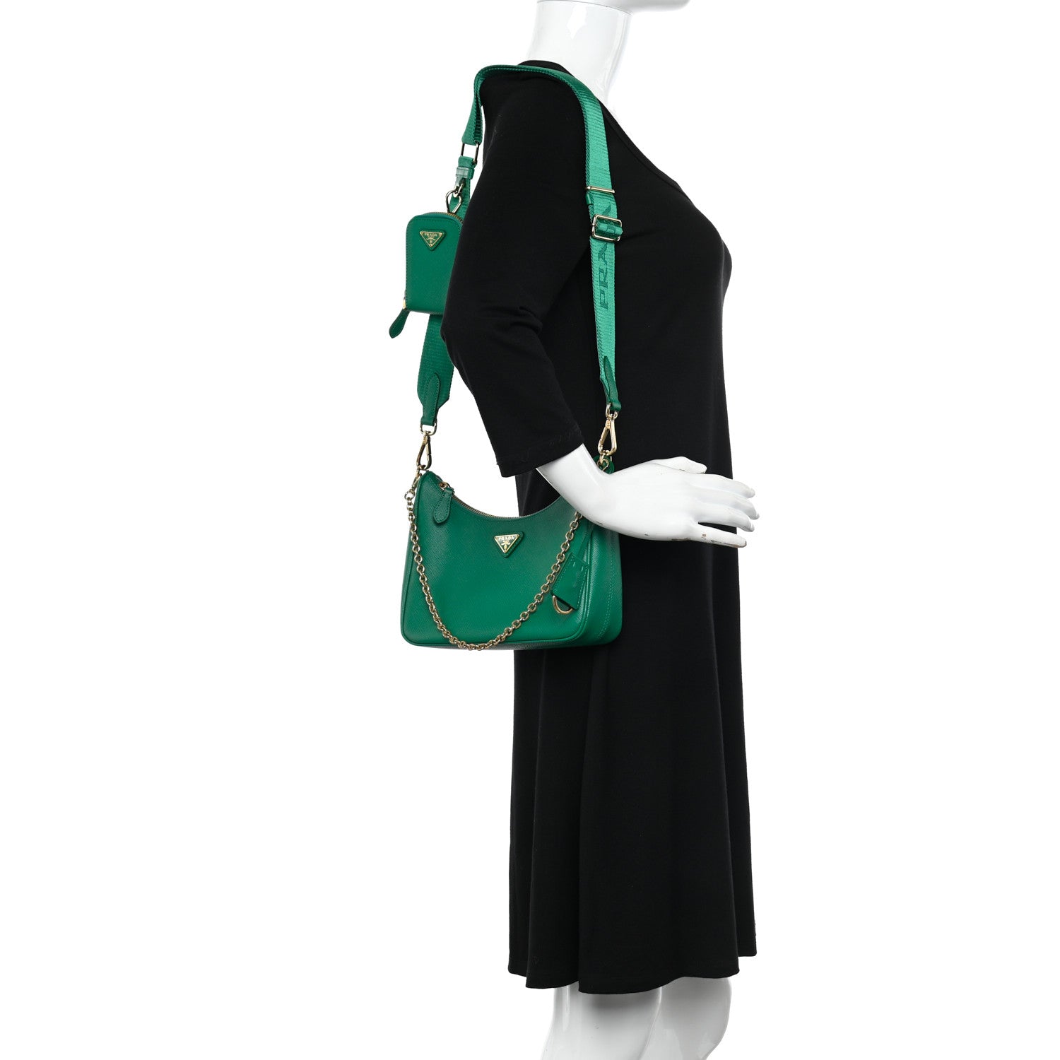 Prada Saffiano Lux Re-Edition 2005 Shoulder Bag Mango 2 of 10