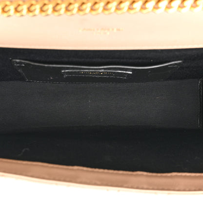 Saint Laurent Grain De Poudre Textured Mixed Matelasse Triquilt Small Monogram Satchel Dark Beige 5 of 16