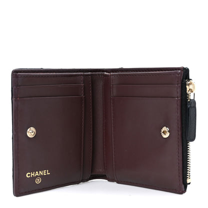 Chanel Caviar Quilted CC Zip Compact Wallet Black 6 of 12
