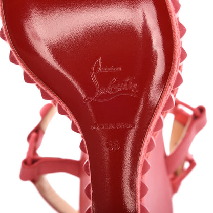 Christian Louboutin Calfskin Rope Cataclou 140 Wedge Sandals 38 Framboisine 6 of 8