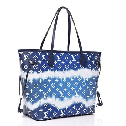 Louis Vuitton Monogram Escale Neverfull MM Blue 3 of 9