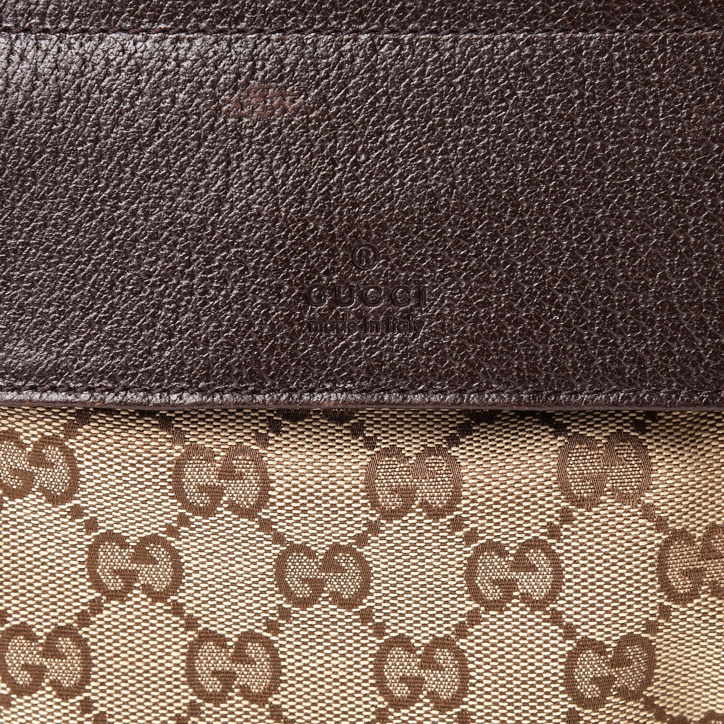 GG Monogram Double Pocket Belt Bag Dark Brown
