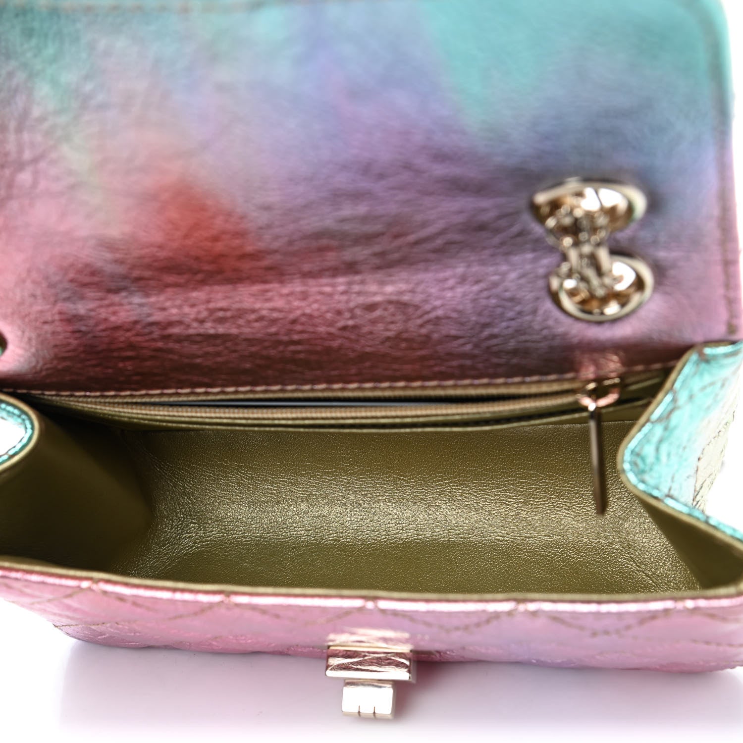 Chanel Metallic Goatskin Quilted Mini 2.55 Reissue Flap Multicolor 4 of 4