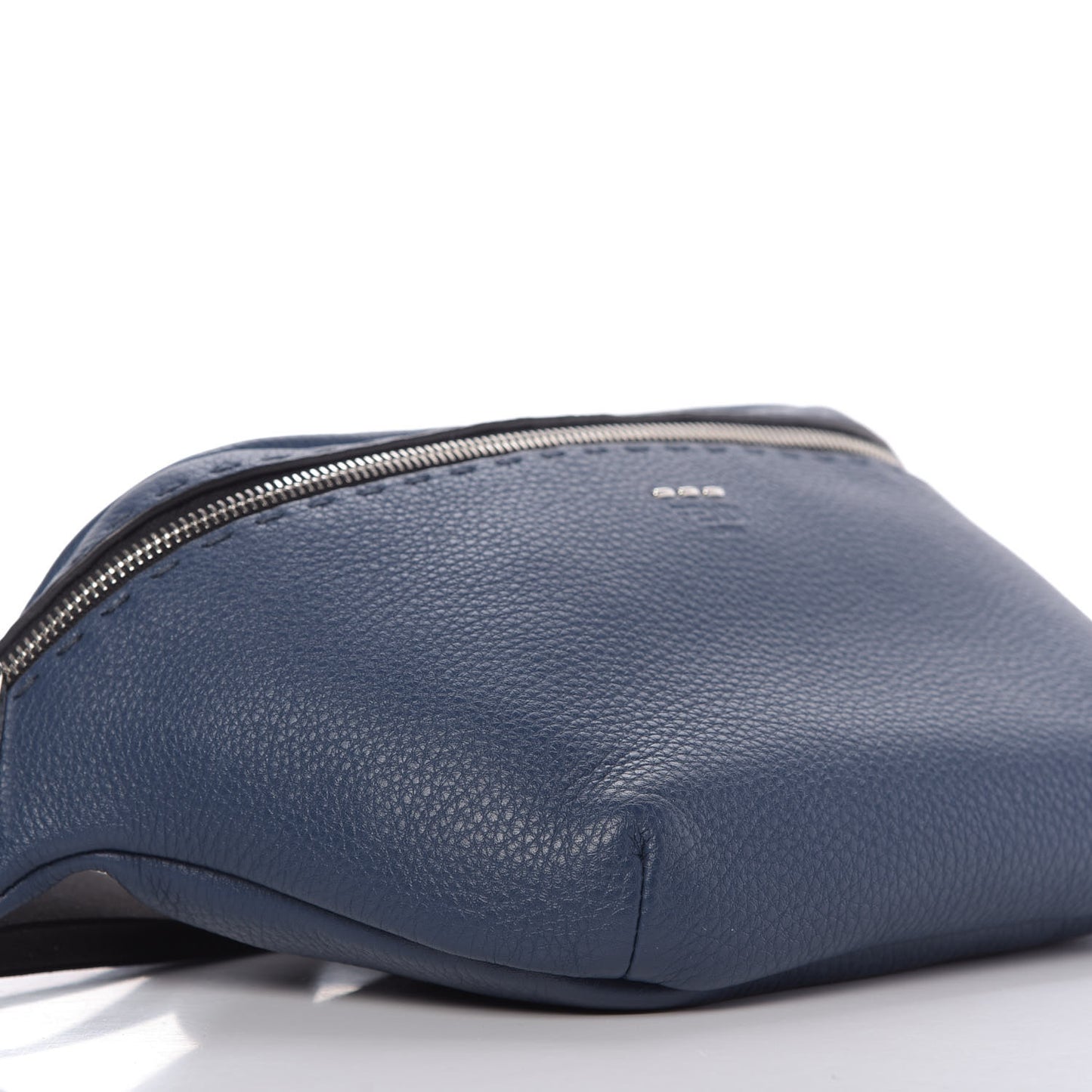 Cuoio Romano Selleria Metal Stitch Stamp Patch Belt Bag Blue Marine