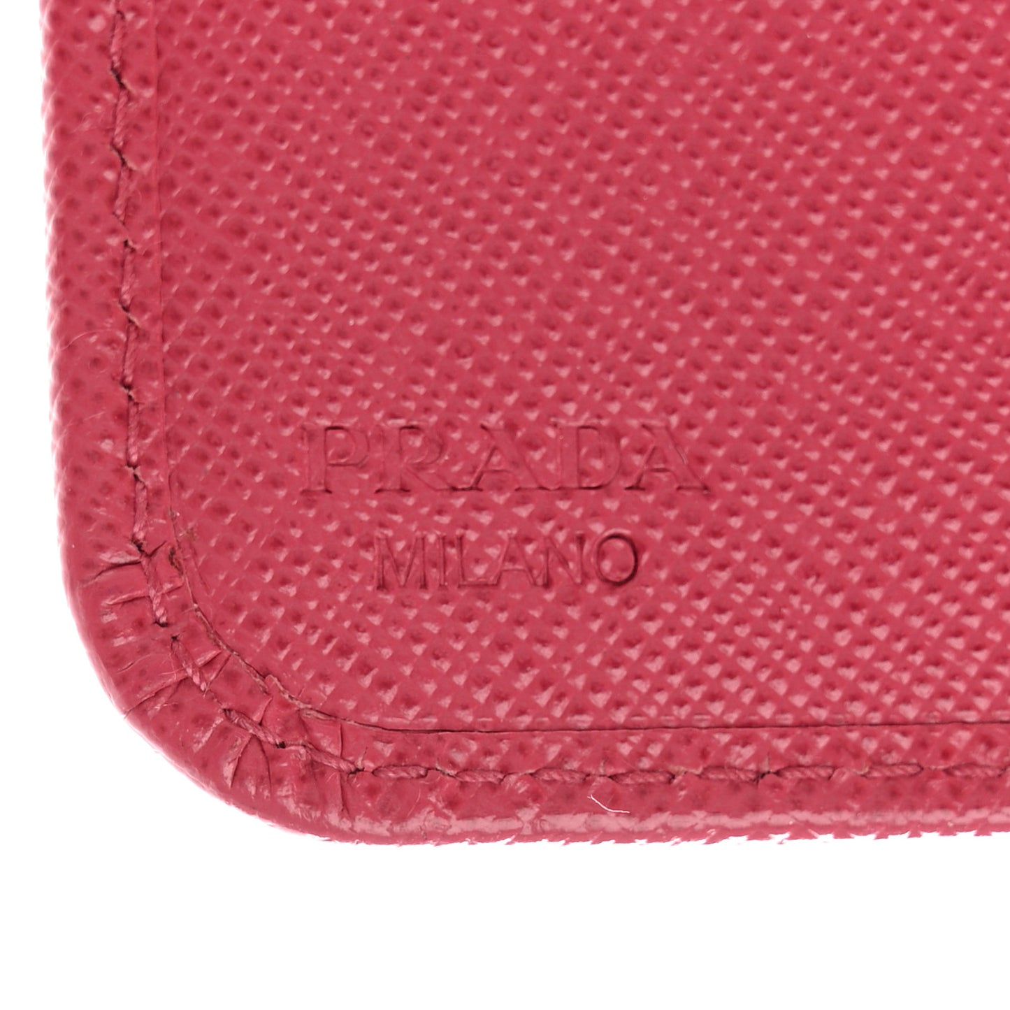 Saffiano Metal Zip Around Organizer Wallet Peonia
