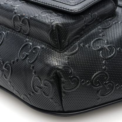 Gucci Calfskin GG Tennis Embossed Pocket Belt Bag Black 10 of 10