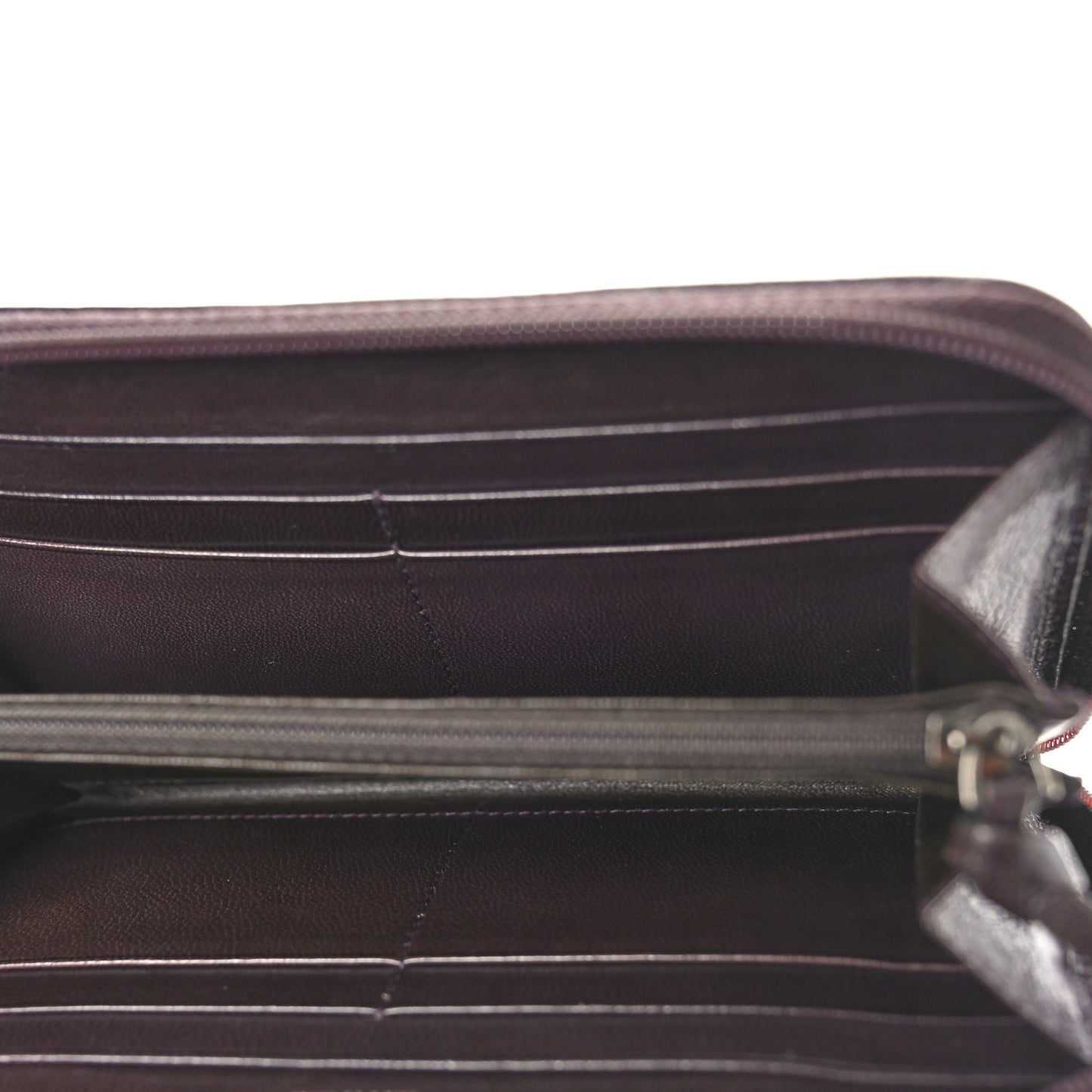Nappa Intrecciato Zip Around Wallet Ebano