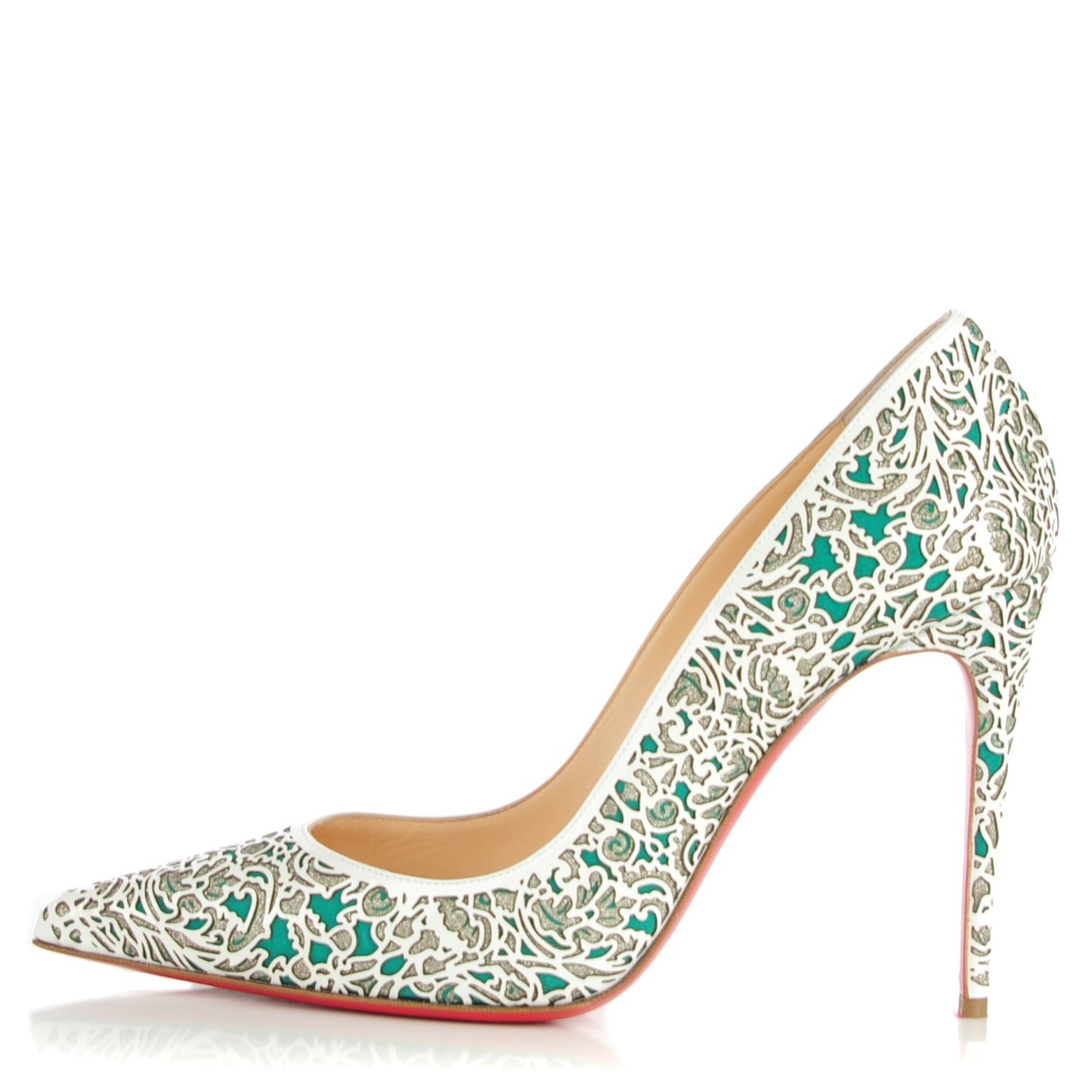 Patent Glitter Suede So Pretty 100 Pumps 39 Silver Mint