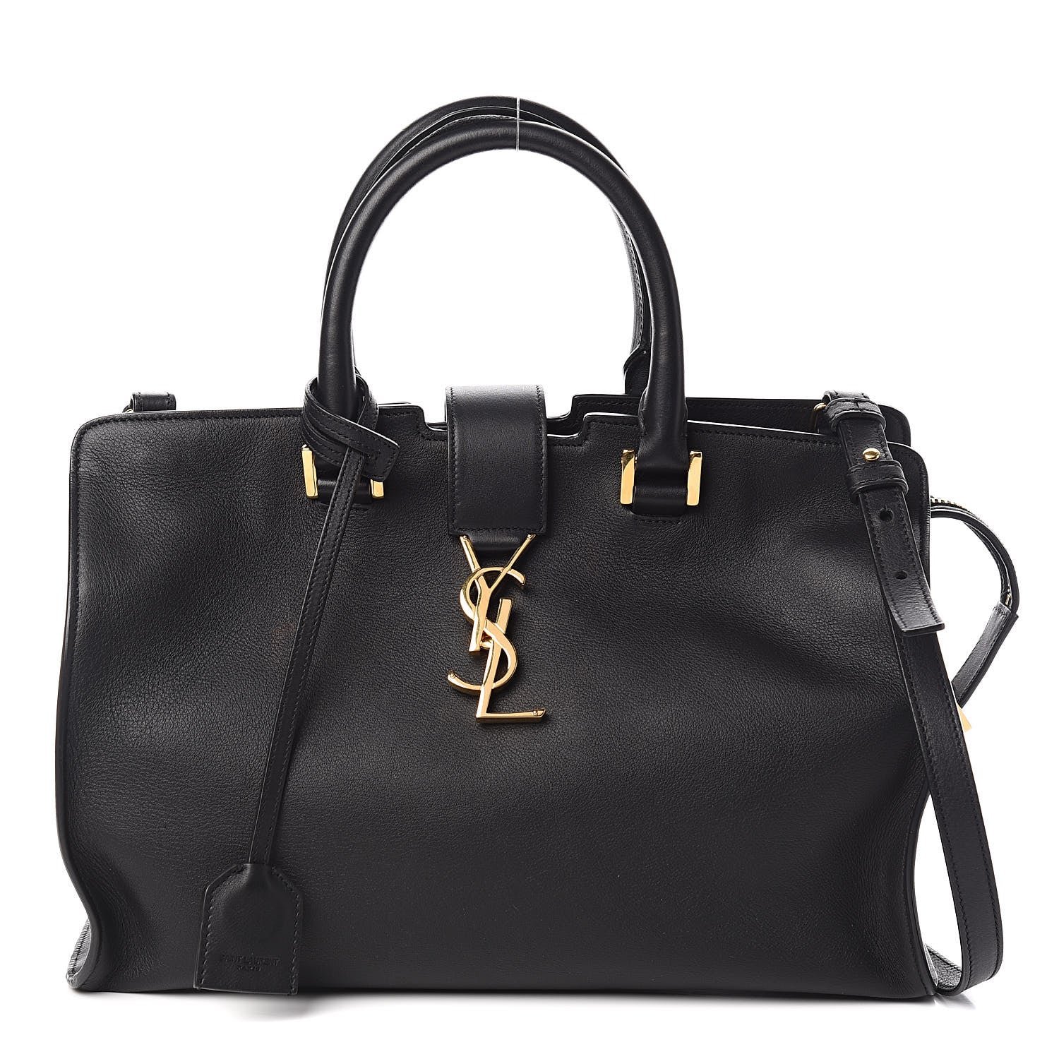 Saint Laurent Smooth Calfskin Small Monogram Cabas Black 1 of 10