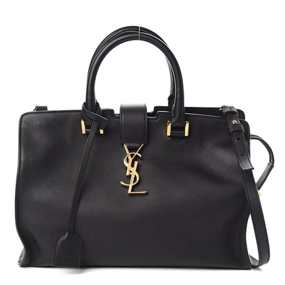 Saint Laurent Smooth Calfskin Small Monogram Cabas Black 1 of 10