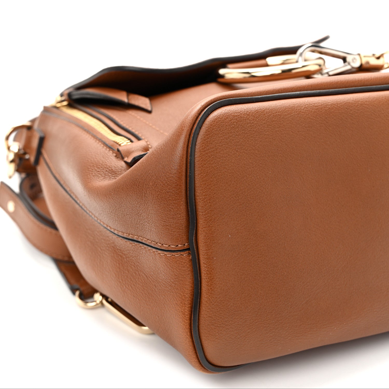Chloe Suede Calfskin Medium Faye Backpack Tan 9 of 10