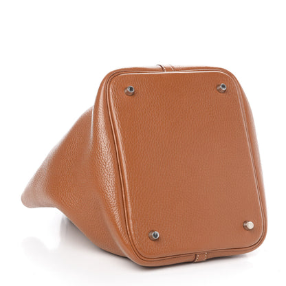 Hermes Taurillon Clemence Picotin Lock 22 MM Gold 4 of 14