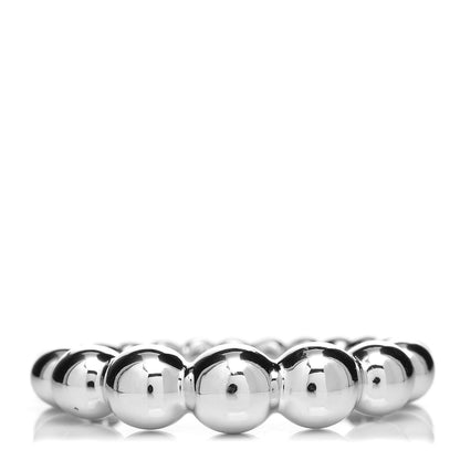 Van Cleef & Arpels 18K White Gold Pearls of Gold Variation Ring 54 6.75 1 of 6