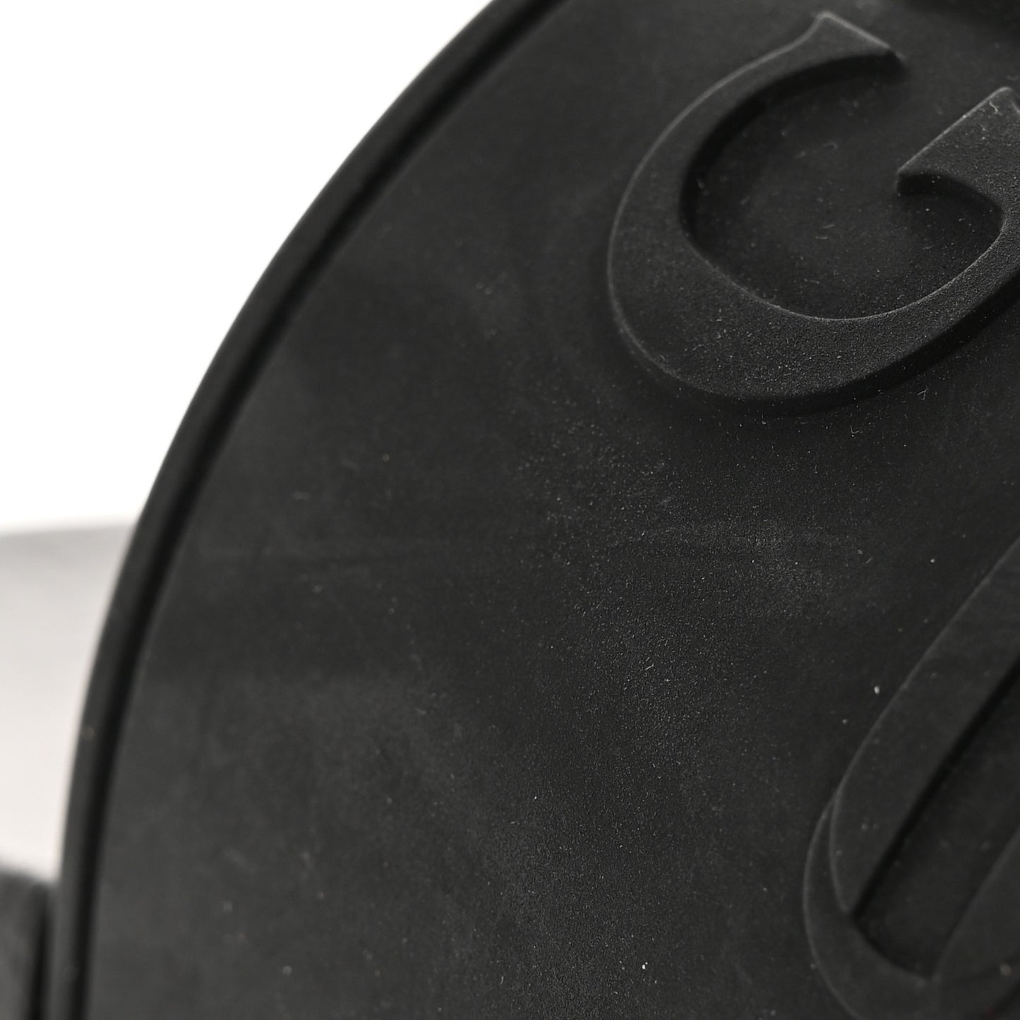 Rubber Logo Stamped Mens Slide Sandals 8 Black