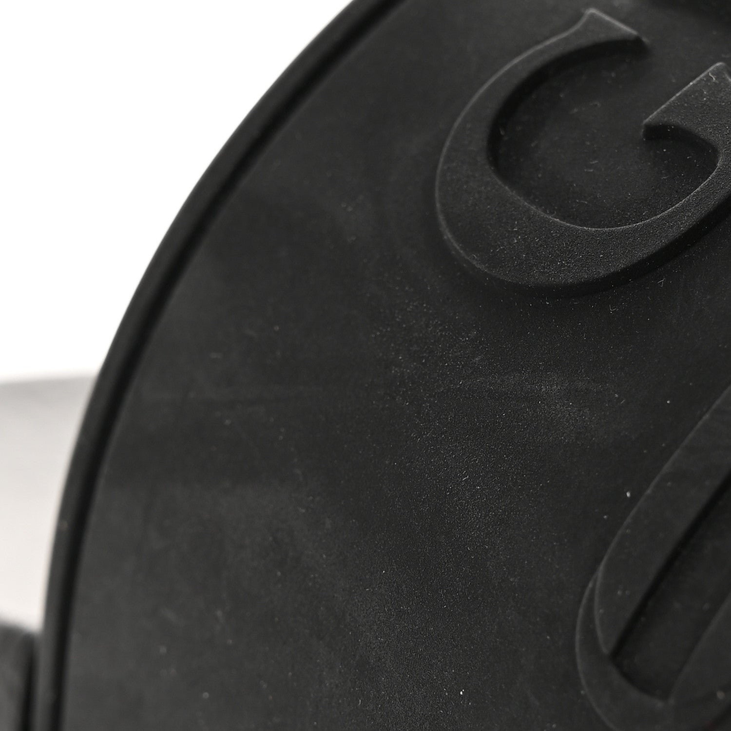 Gucci Rubber Logo Stamped Mens Slide Sandals 8 Black 10 of 13