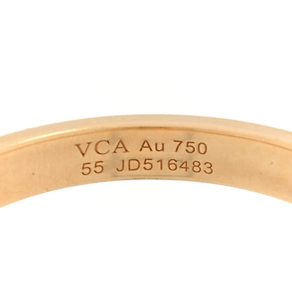 Van Cleef & Arpels 18K Yellow Gold Guilloche Vintage Alhambra Ring 55 7.25 3 of 4