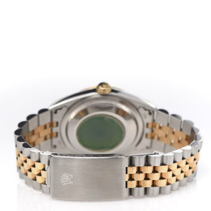 Rolex Stainless Steel 18K Yellow Gold Diamond 36mm Oyster Perpetual Datejust Watch Champagne 16233 4 of 6
