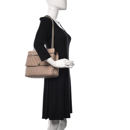 Valentino Garavani Nappa Large Rockstud Spike Shoulder Bag Poudre 2 of 13