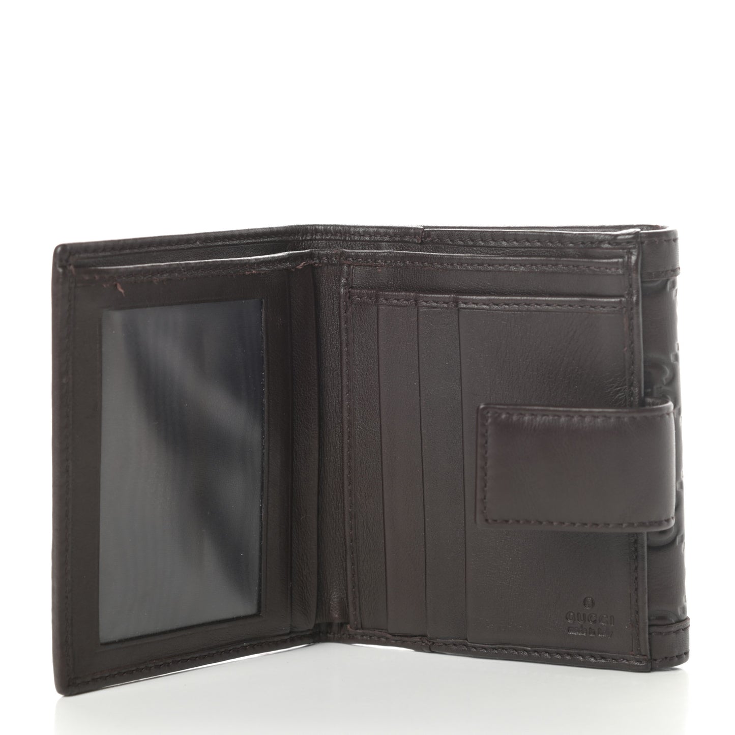 Guccissima Sukey French Flap Wallet Chocolate