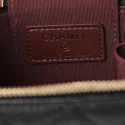 Chanel Caviar Quilted Mini Vanity Case With Chain Black 5 of 9