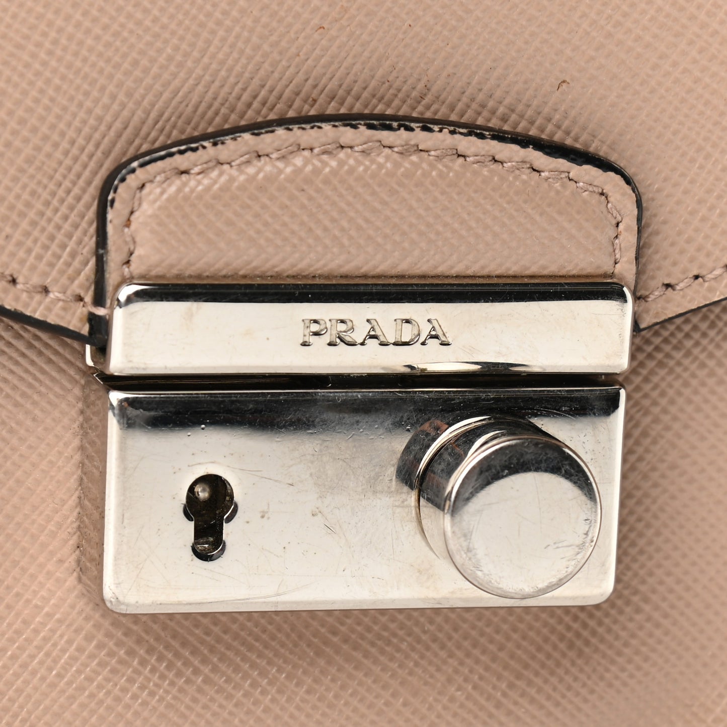 Saffiano Lux Sound Shoulder Bag Cipria