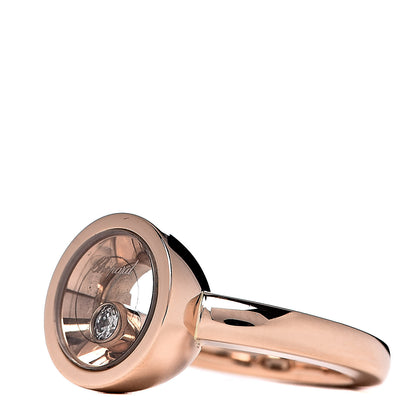 Chopard 18K Rose Gold Diamond Happy Diamond Round Ring 49 5 3 of 6