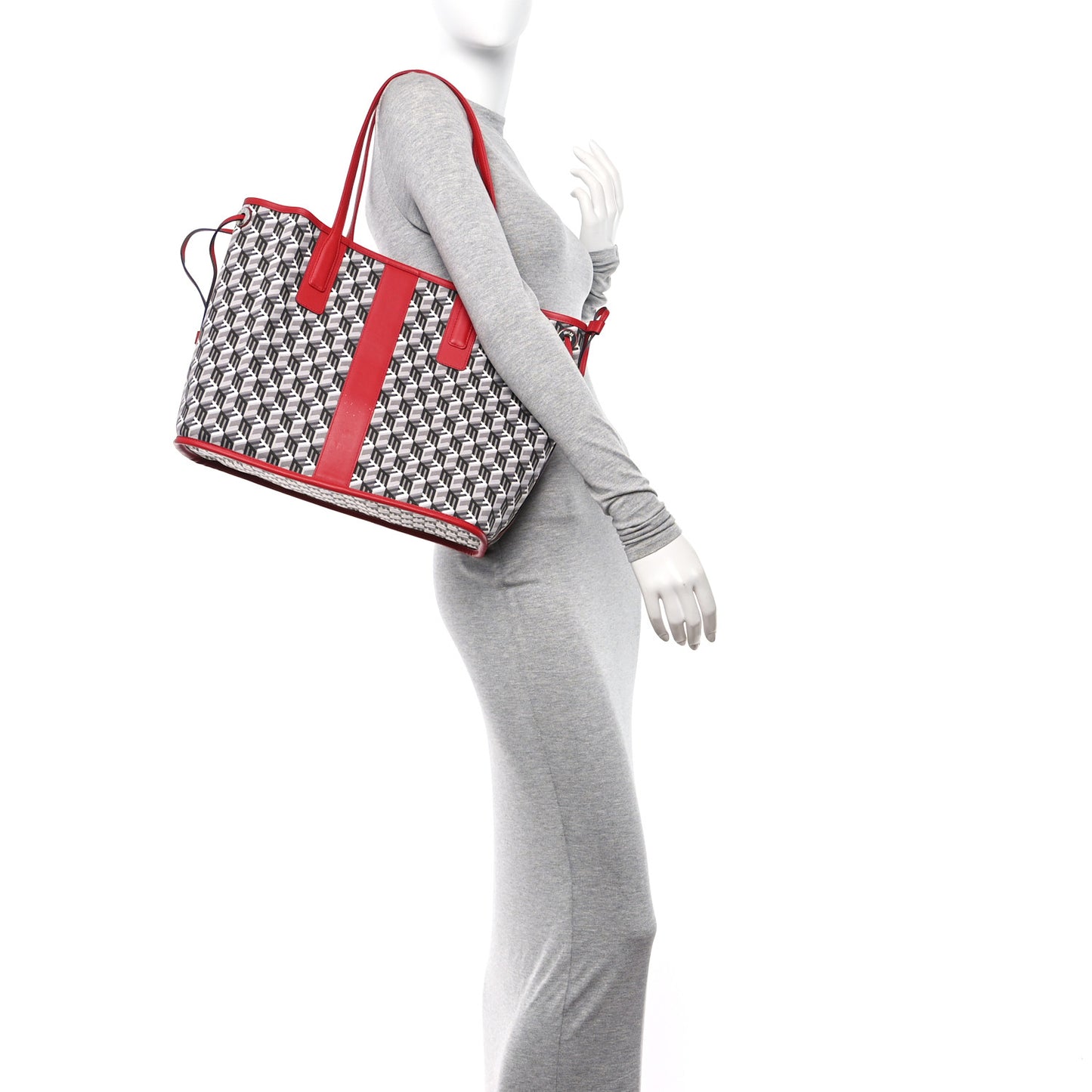 Visetos Medium Liz Reversible Shopper Tote Ruby Red