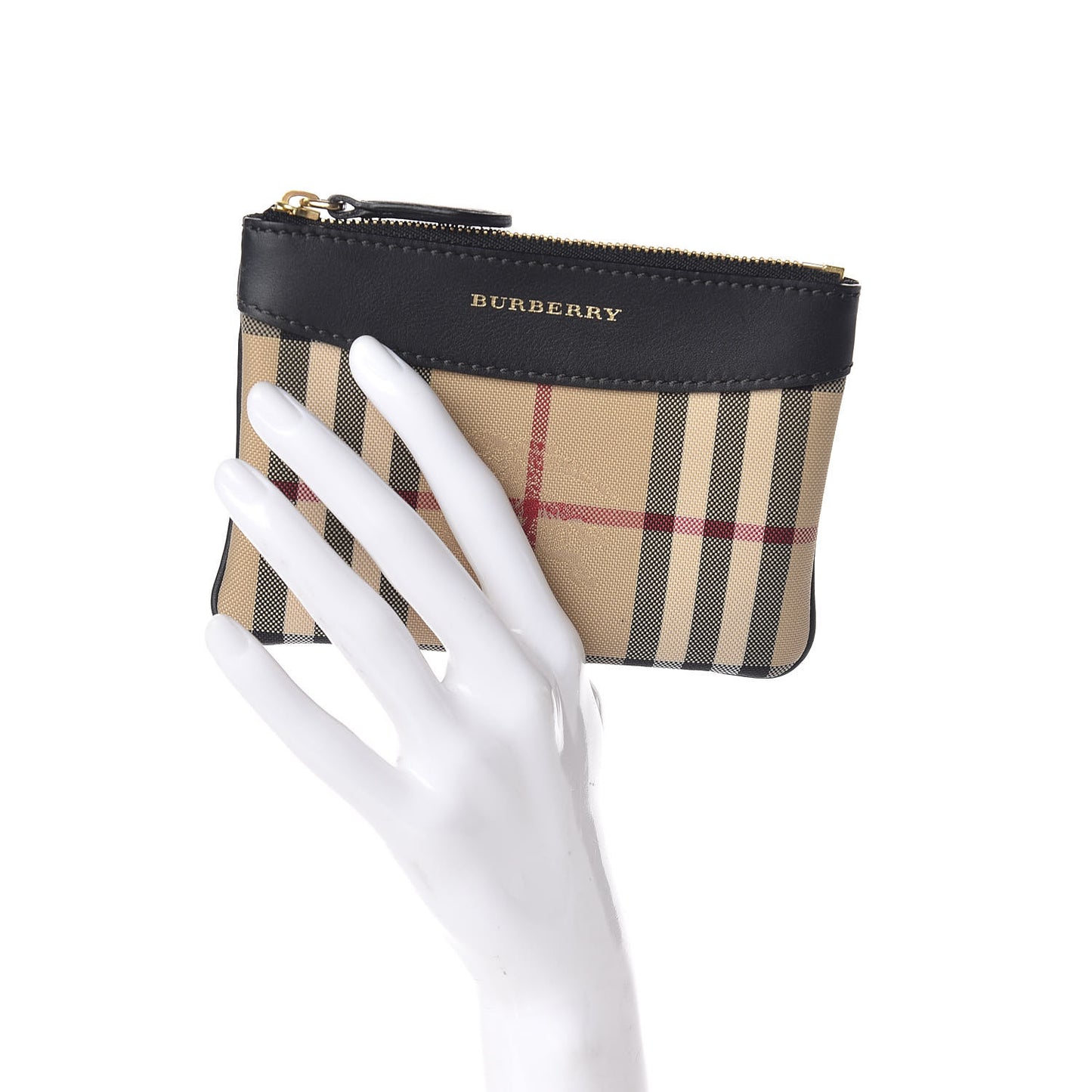 Haymarket Check Zip Pouch Black