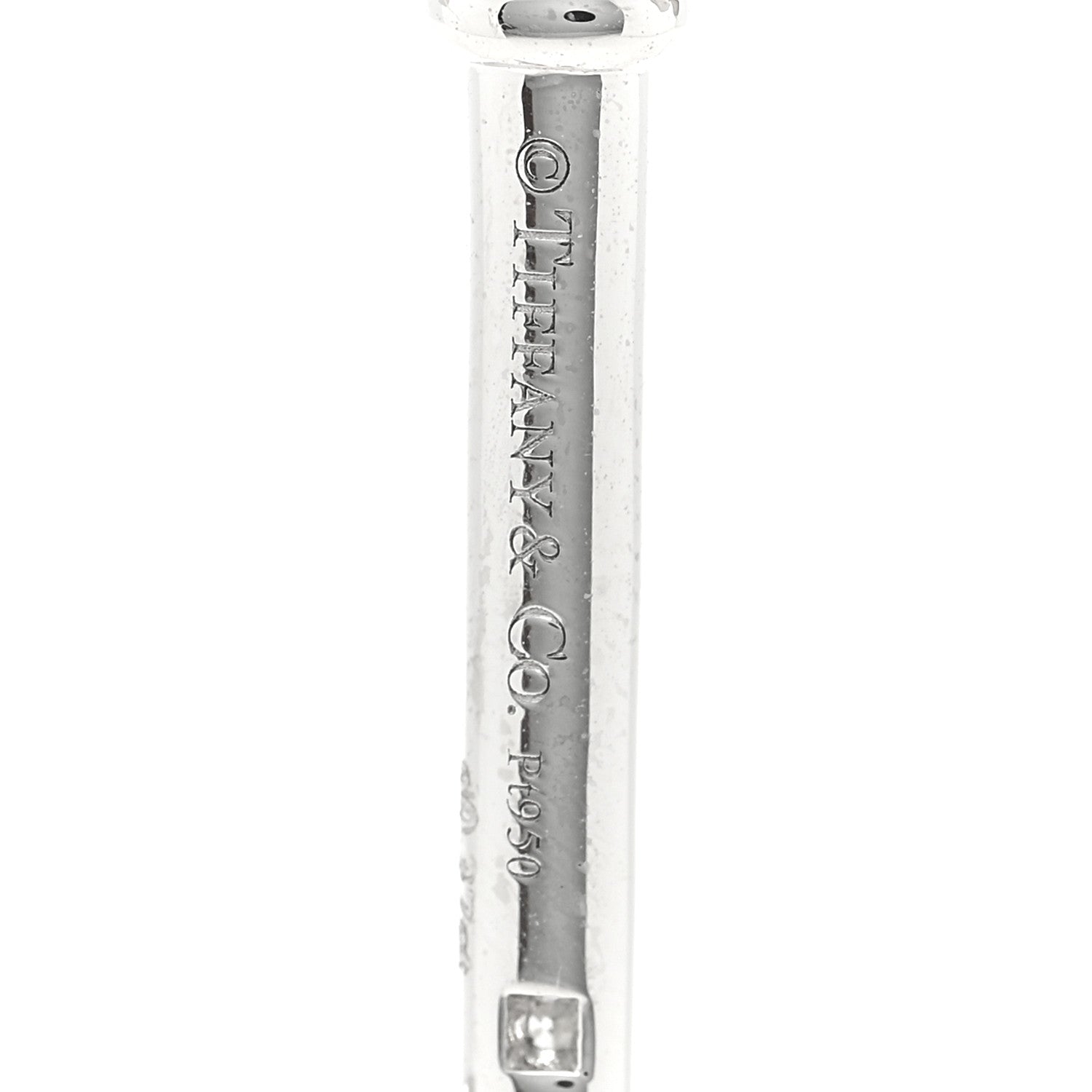 Tiffany Platinum Diamond .37ct Fleur De Lis Key Pendant 3 of 3