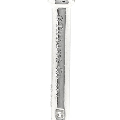 Tiffany Platinum Diamond .37ct Fleur De Lis Key Pendant 3 of 3