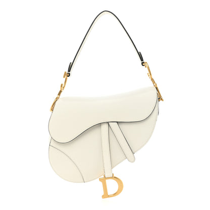 Christian Dior Grained Calfskin Saddle Bag White 1 of 10