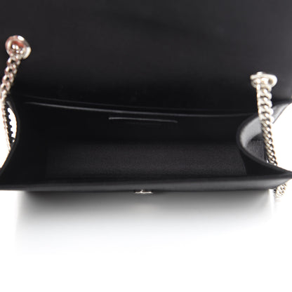 Saint Laurent Satin Sequin Zebra Small Monogram Kate Tassel Satchel Black White 5 of 11