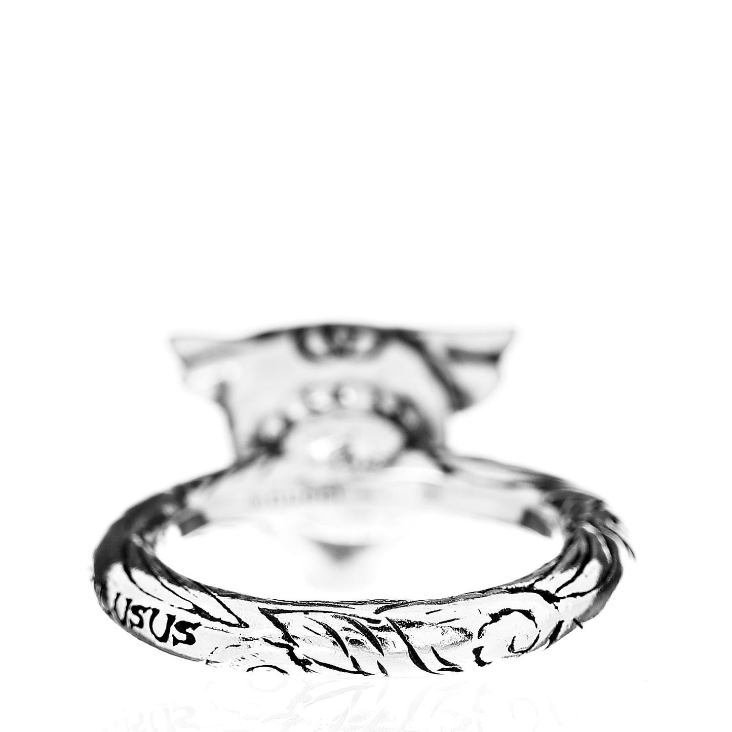 Sterling Silver Anger Forest Bull's Head Ring 50 5.5