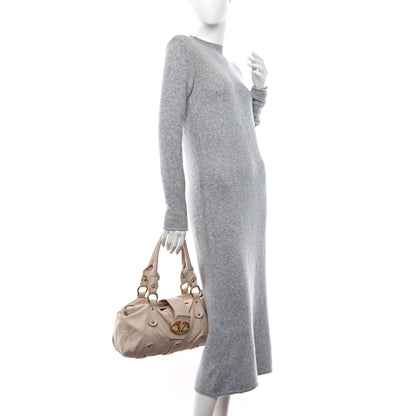 Valentino Garavani Lambskin VLogo Satchel Light Pink 2 of 12