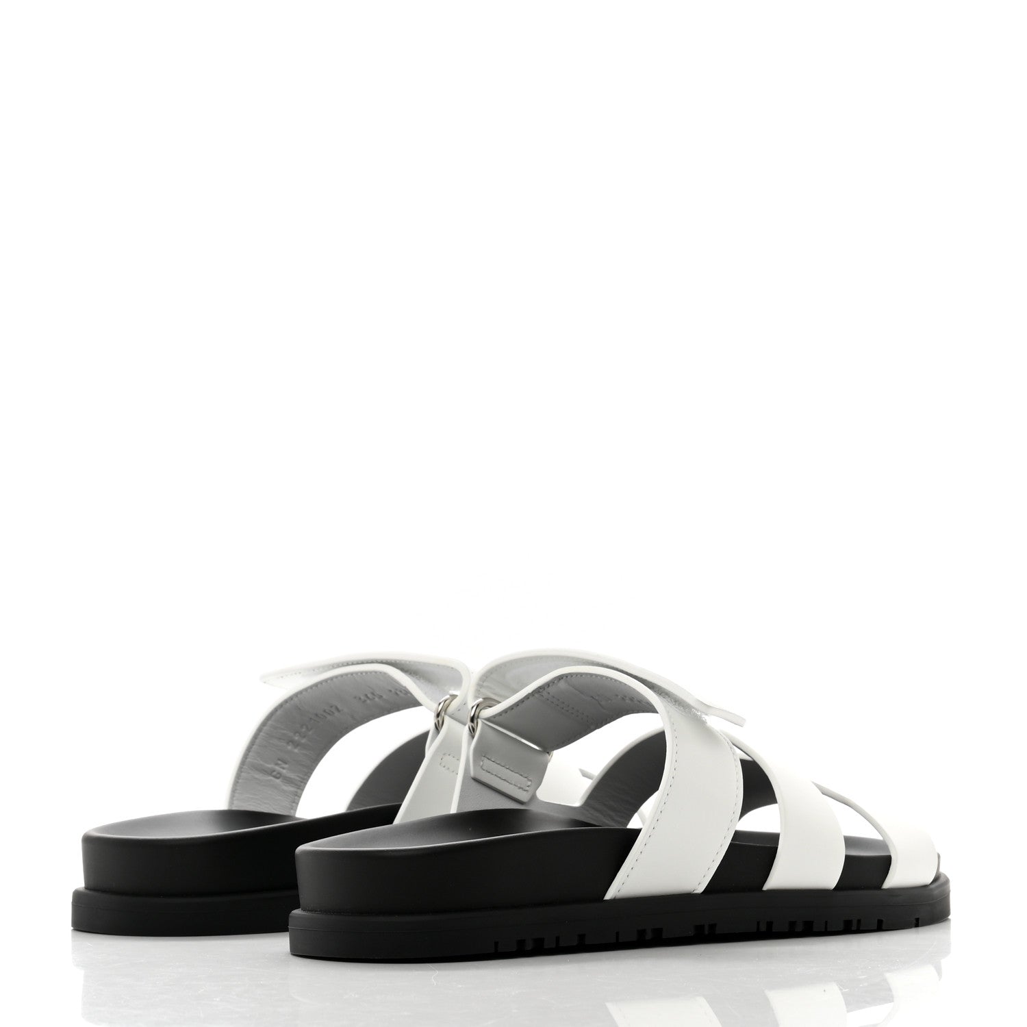 Hermes Calfskin Womens Chypre Sandals 36.5 White 4 of 9