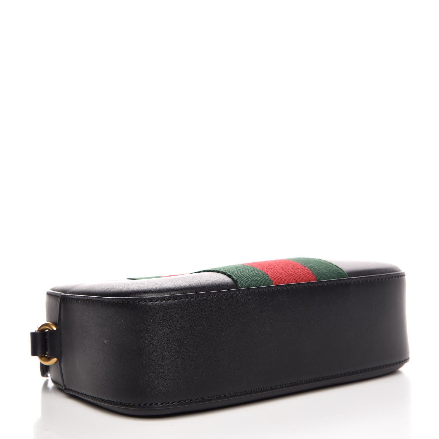 Gucci Calfskin Web Small Webby Bee Shoulder Bag Black 4 of 7