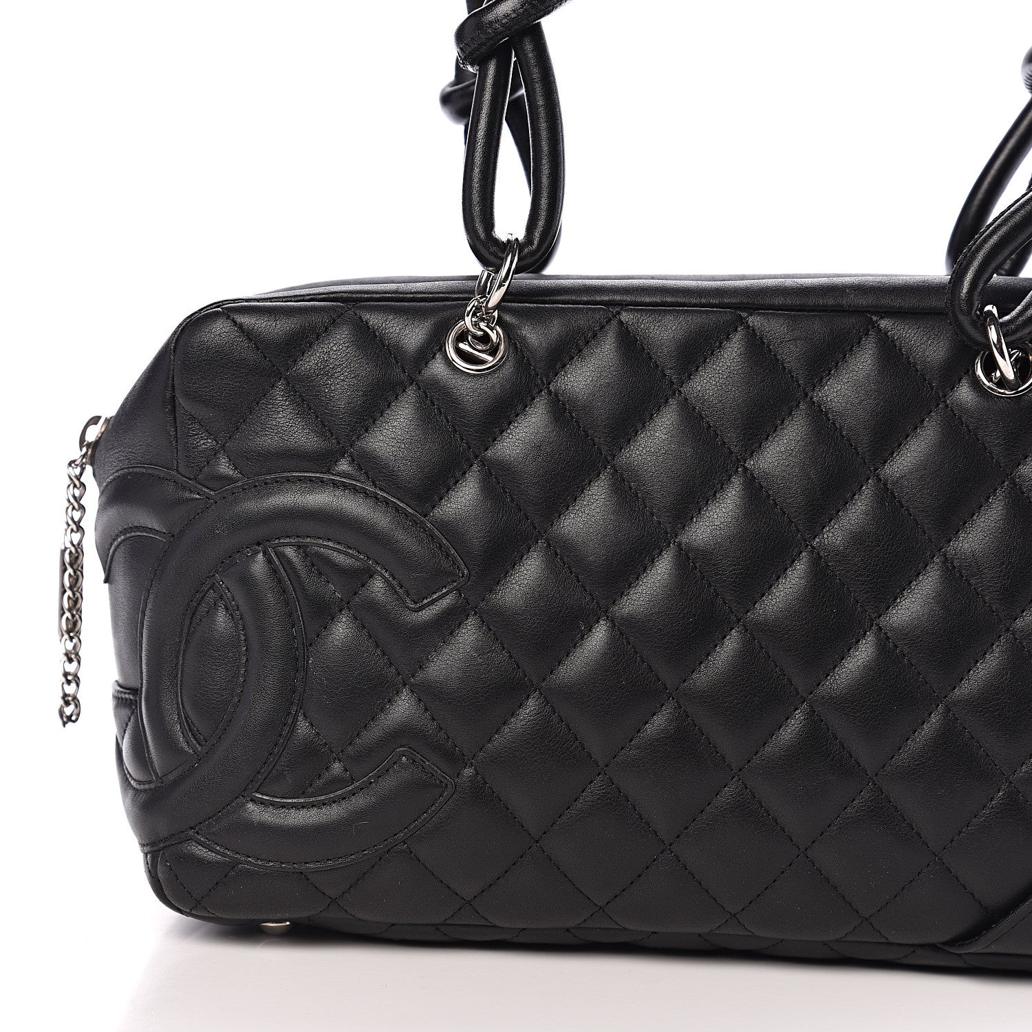 Chanel Calfskin Quilted Large Cambon Bowler Black 11 of 11