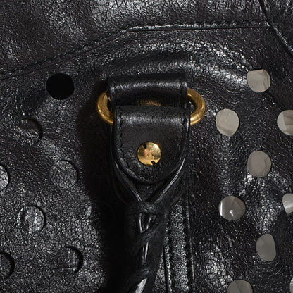 Balenciaga Agneau Classic Hardware Perforated Dot City Black 10 of 11