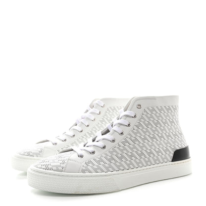 Hermes Perforated Calfskin Mens Clap High Top Sneakers 45 White 3 of 9
