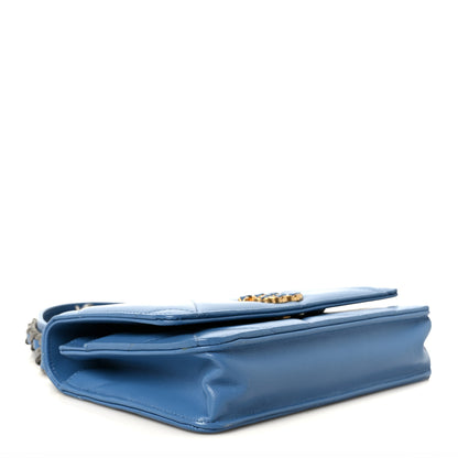 Chanel Lambskin Quilted Chanel 19 Wallet On Chain WOC Blue 4 of 12