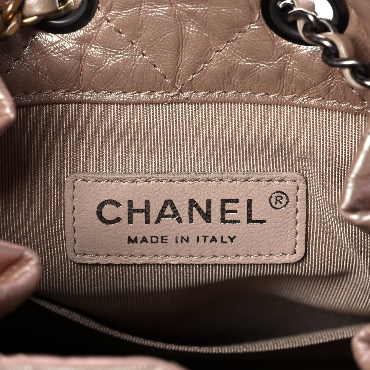 Chanel Iridescent Lambskin Calfskin Small Quilted Gabrielle Backpack Light Pink 6 of 11