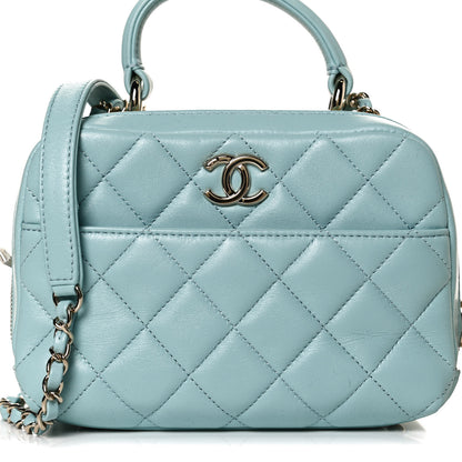 Chanel Lambskin Quilted Small Trendy CC Bowling Bag Light Blue 8 of 12