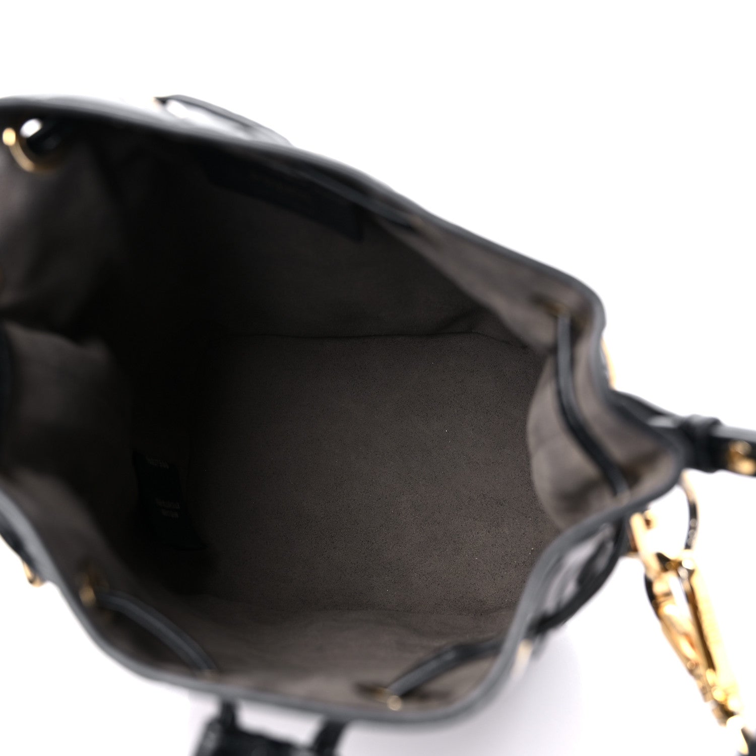 Fendi Vitello Liberty F is Fendi FF 1974 Embossed Mini Mon Tresor Bucket Bag Black 5 of 12