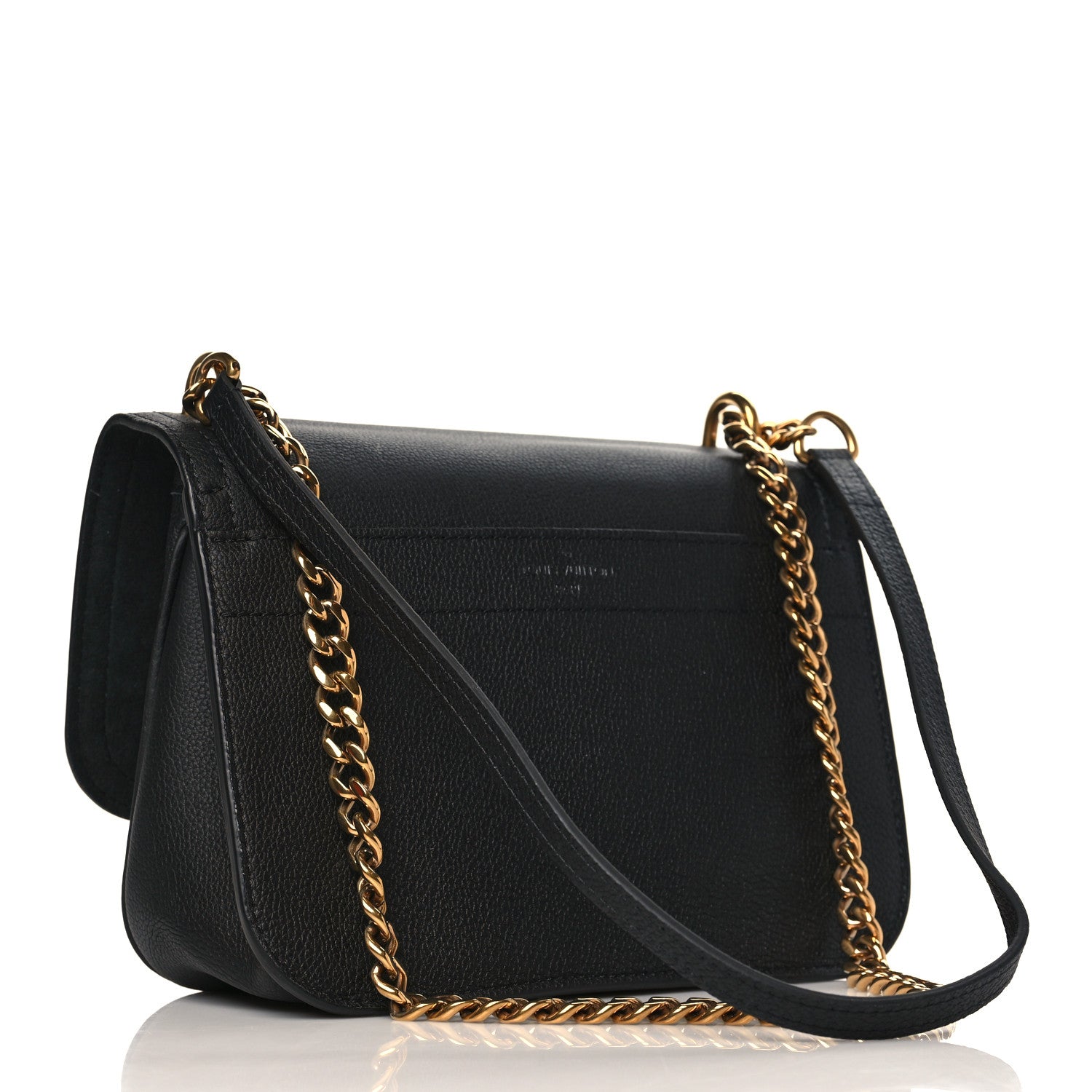 Louis Vuitton Grained Calfskin Lockme Chain Bag PM Black 3 of 8